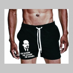 Lenin - To learn, to learn, to learn - plavky s mot&iacute;vom - plavkov&eacute; p&aacute;nske kraťasy s pohodlnou gumou v p&aacute;se a &scaron;n&uacute;rkou na dotiahnutie vhodn&eacute; aj ako klasick&eacute; kraťasy na voľn&yacute; čas